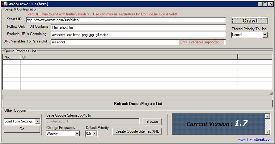Google sitemap.xml example