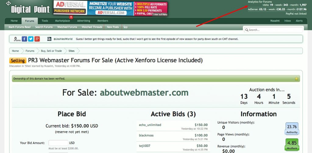 Selling   PR3 Webmaster Forums For Sale  Active Xenforo License Included .jpeg