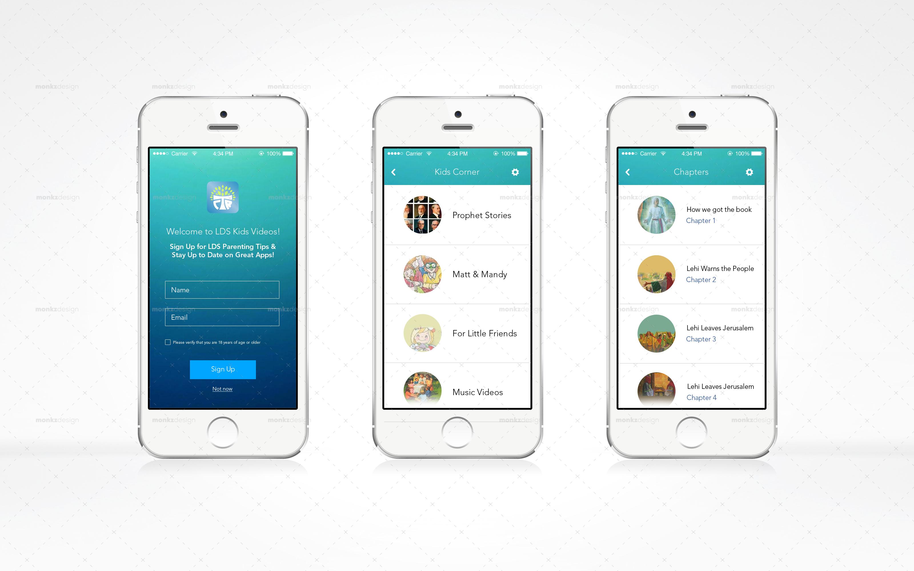 Contest mobile app layout design