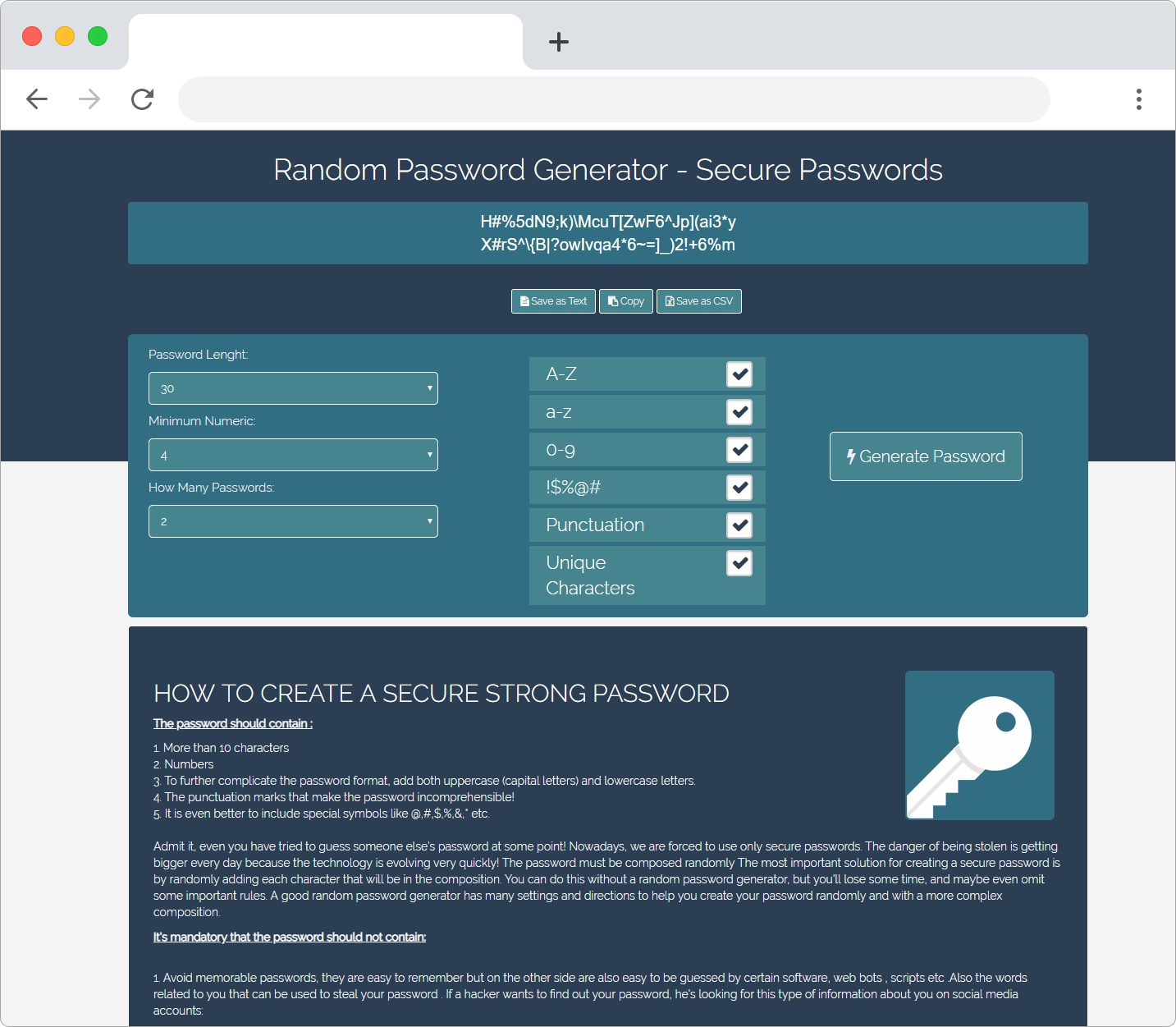 Generating Secure Passwords Quickly photo
