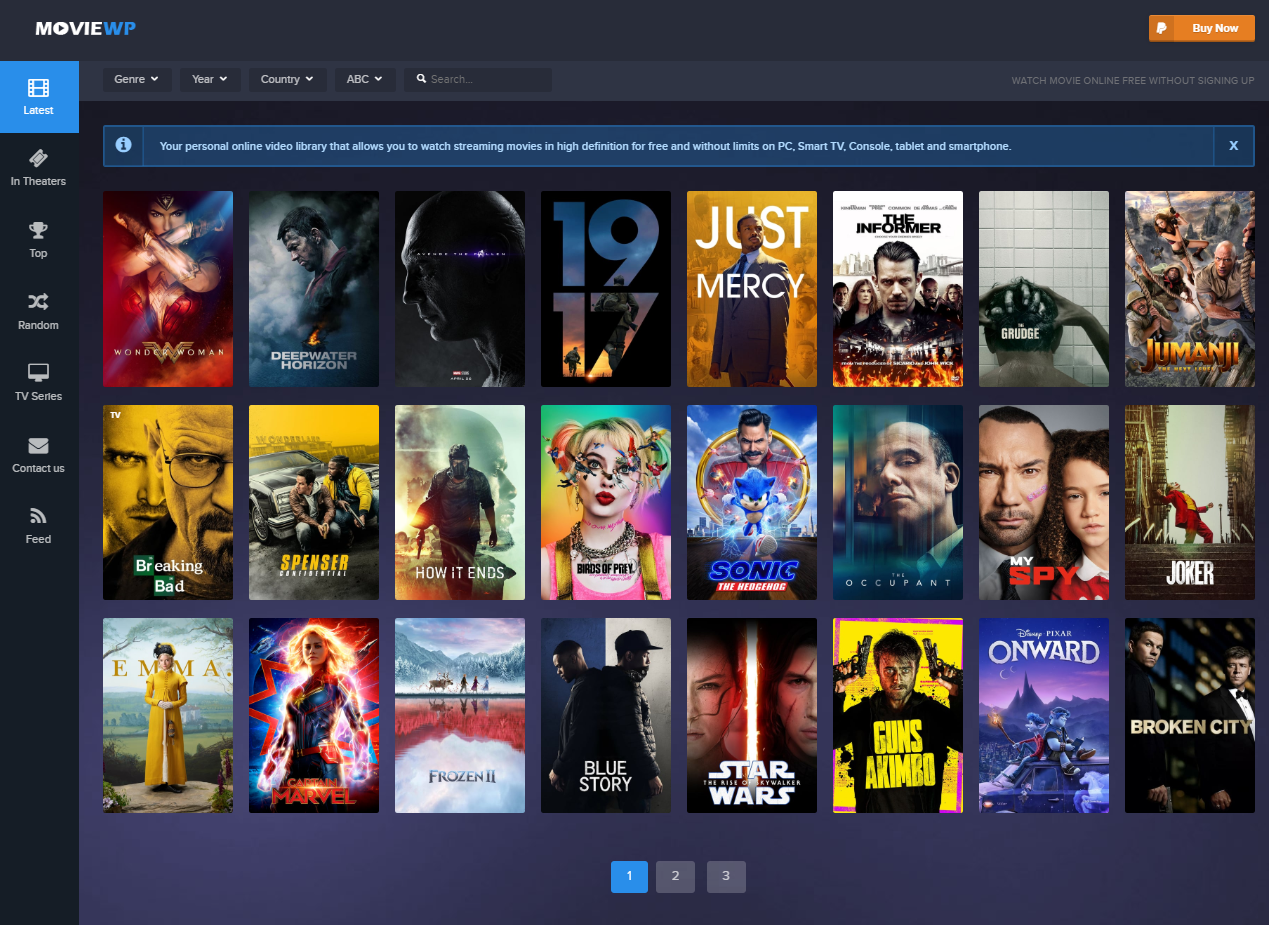 MovieWP Wordpress Theme for streaming, movies and tv shows